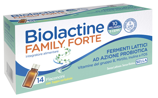 BIOLACTINE FAMILY FORTE 10 MILIARDI 14 FLACONCINI DA 9 ML - Antica Farmacia Ferrari