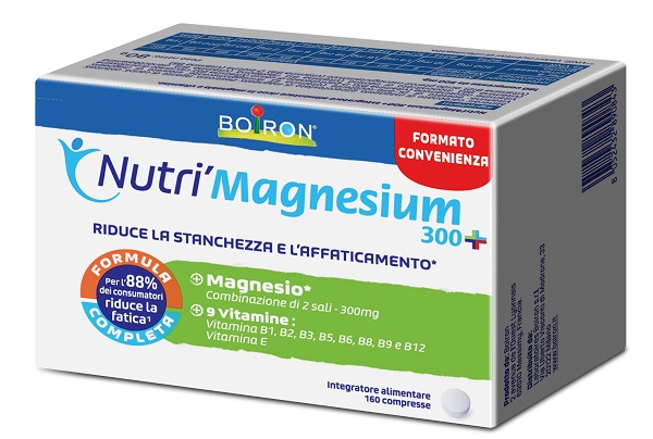 NUTRI'MAGNESIUM 300+ 160 COMPRESSE DA 500 MG SENZA GLUTINE NATURALMENTE PRIVO DI LATTOSIO - Antica Farmacia Ferrari