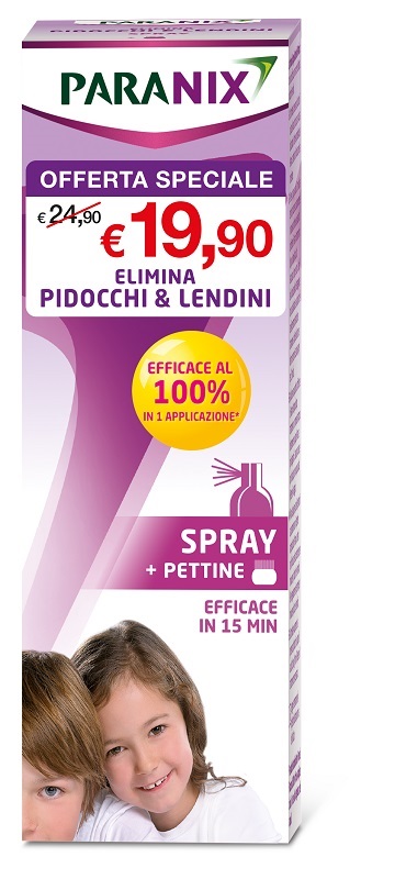 TRATTAMENTO SPRAY PIDOCCHI E LENDINI PARANIX 100 ML + PETTINE TAGLIO PREZZO - Antica Farmacia Ferrari