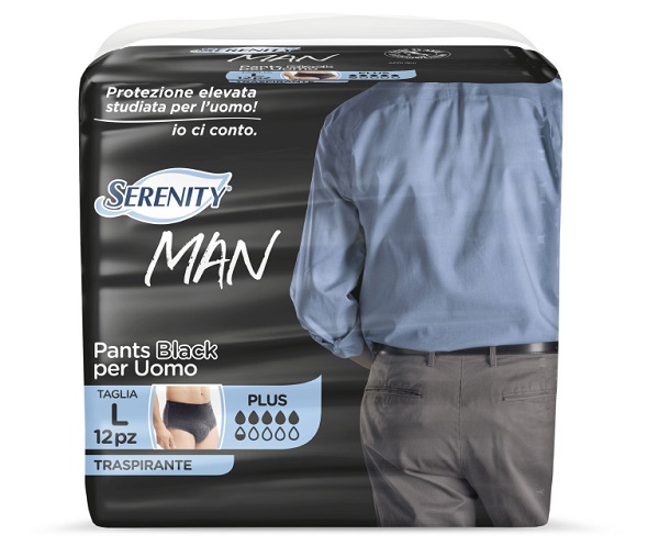PANNOLINO SERENITY MAN PANTS BLACK TAGLIA MEDIA 12 PEZZI - Antica Farmacia Ferrari