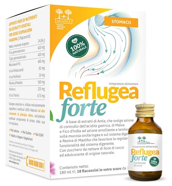 SALUGEA REFLUGEA FORTE 18 FLACONCINI DA 10 ML - Antica Farmacia Ferrari