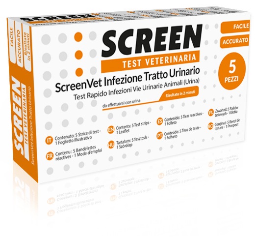 SCREENVET TEST RAPIDO INFEZIONE TRATTO URINARIO CANE E GATTO - Antica Farmacia Ferrari