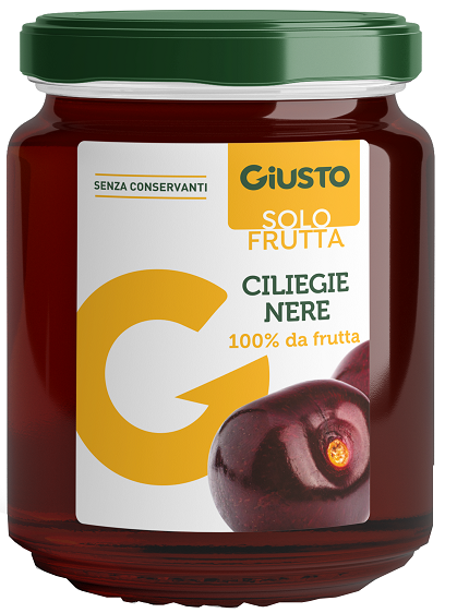 GIUSTO SOLO FRUTTA MARMELLATA CILIEGIE NERE 284 G - Antica Farmacia Ferrari