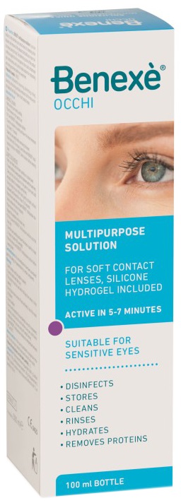 SOLUZIONE UNICA BENEXE' PULIZIA LENTI A CONTATTO 100 ML - Antica Farmacia Ferrari