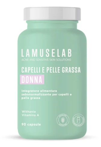 LAMUSELAB CAPELLI E PELLE GRASSA DONNA 90 CAPSULE - Antica Farmacia Ferrari