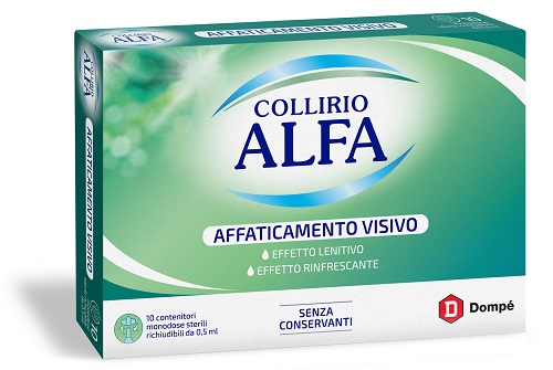 COLLIRIO ALFA AFFATICAMENTO VISIVO 10 PEZZI DA 0,5 ML - Antica Farmacia Ferrari
