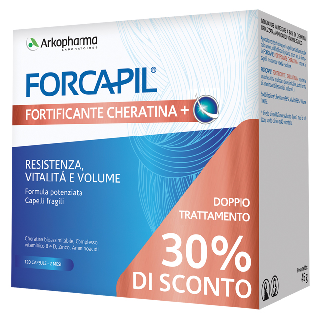 FORCAPIL FORTIFICANTE CHERATINA+ PROMO 120 CAPSULE PREZZO SPECIALE - Antica Farmacia Ferrari