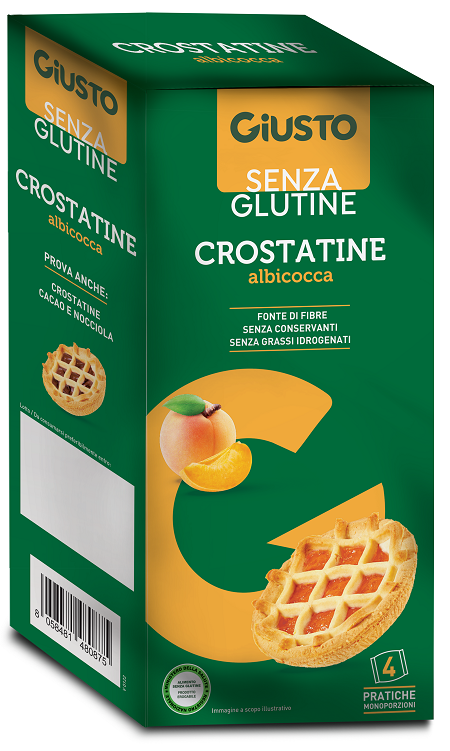 GIUSTO SENZA GLUTINE CROSTATINA ALBICOCCA 4 PEZZI DA 45 G - Antica Farmacia Ferrari