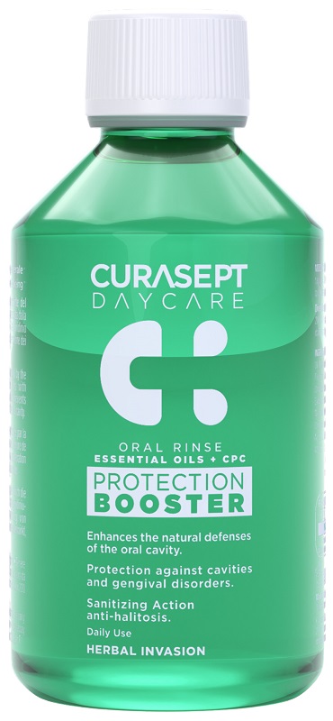 CURASEPT DAYCARE COLLUTORIO PROTECTION BOOSTER HERBAL INVESION 100 ML - Antica Farmacia Ferrari