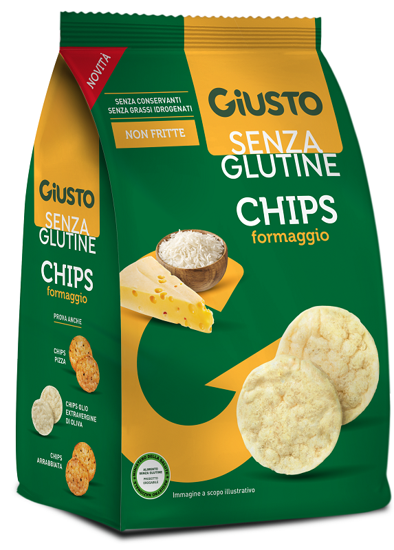 GIUSTO SENZA GLUTINE CHIPS FORMAGGIO 40 G - Antica Farmacia Ferrari