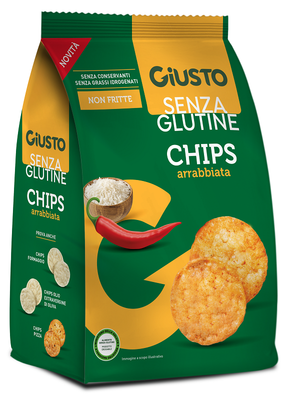 GIUSTO SENZA GLUTINE CHIPS ARRABBIATA 40 G - Antica Farmacia Ferrari