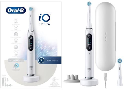 ORAL-B IO 9 WHITE SPAZZOLINO ELETTRICO + 2 REFILL TESTINE CON CUSTODIA DA VIAGGIO - Antica Farmacia Ferrari