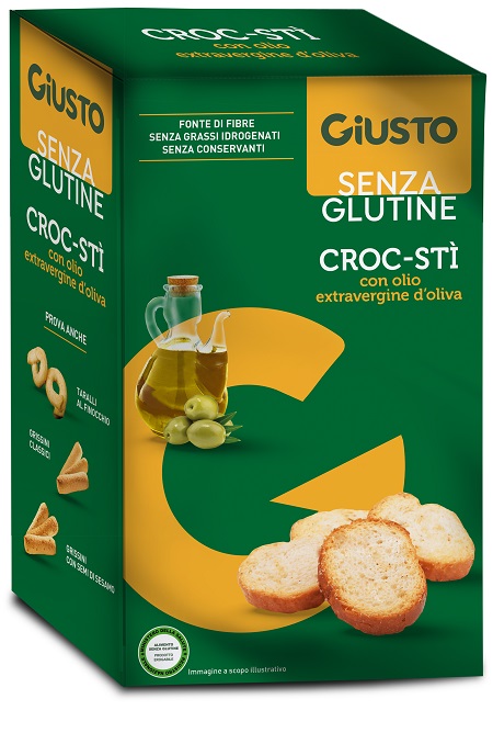 GIUSTO SENZA GLUTINE CROC-STI' CON OLIO EXTRAVERGINE D'OLIVA 100 G - Antica Farmacia Ferrari