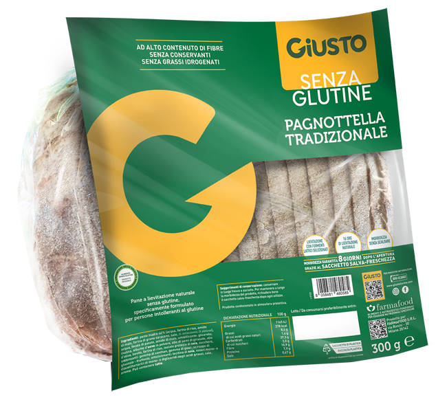 GIUSTO SENZA GLUTINE PAGNOTTELLA 300 G - Antica Farmacia Ferrari