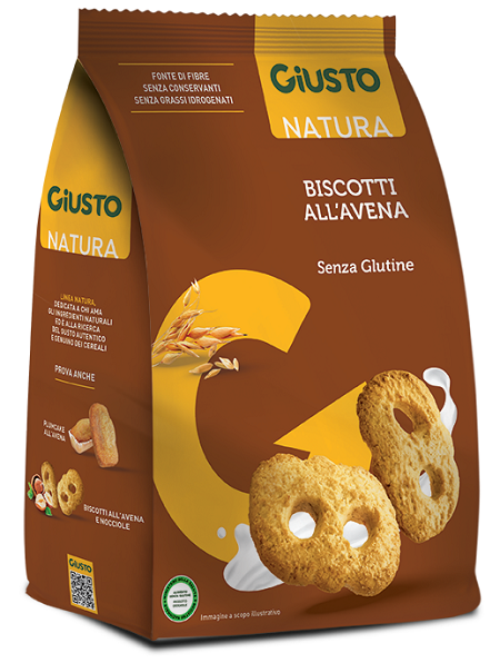 GIUSTO SENZA GLUTINE BISCOTTI AVENA 250 G - Antica Farmacia Ferrari