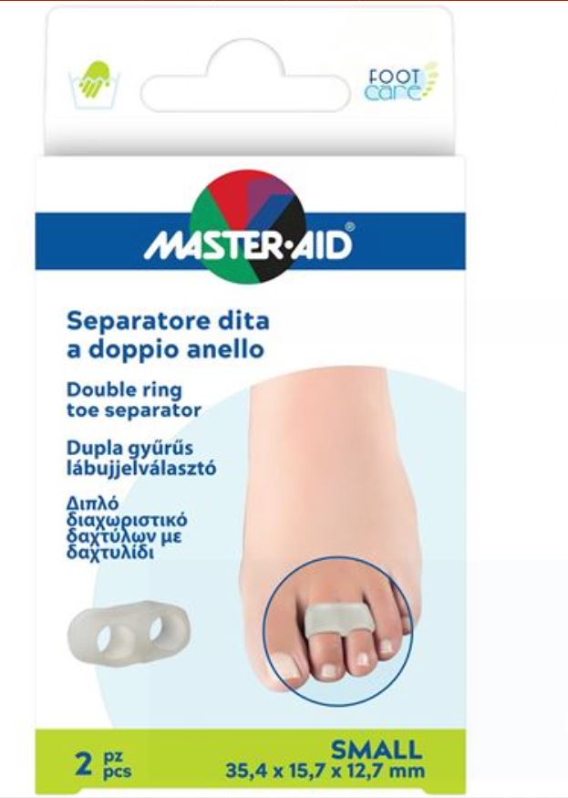SEPARATORE DITA MASTER-AID FOOTCARE CON ANELLO DOPPIO SMALL 2 PEZZI C10 - Antica Farmacia Ferrari