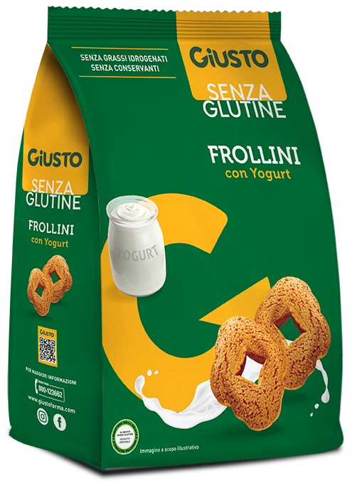 GIUSTO SENZA GLUTINE FROLLINI YOGURT 250 G - Antica Farmacia Ferrari