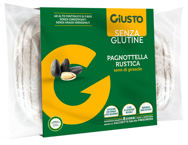 GIUSTO SENZA GLUTINE PAGNOTTELLA RUSTICA 320 G - Antica Farmacia Ferrari