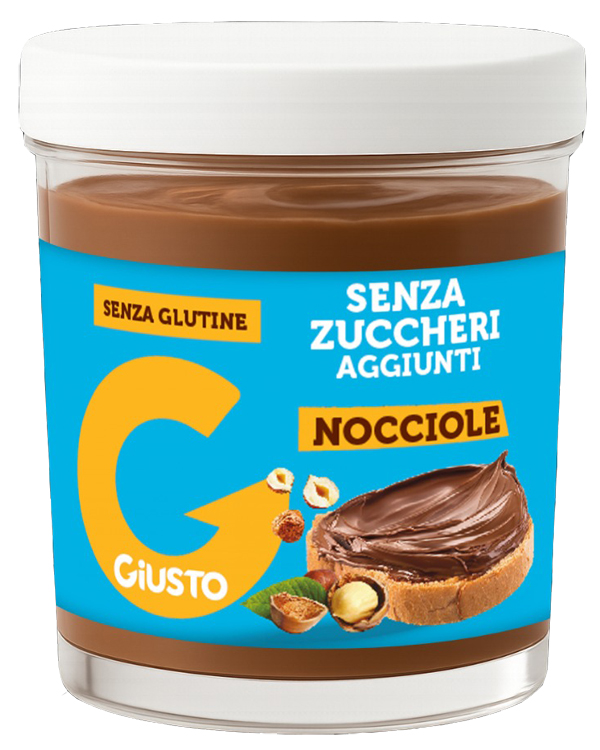 GIUSTO SENZA ZUCCHERO CREMA GIANDUIA NOCCIOLE 200 G - Antica Farmacia Ferrari