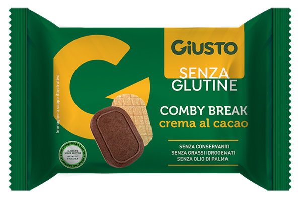 GIUSTO SENZA GLUTINE COMBY BREAK CREMA CACAO 26 G - Antica Farmacia Ferrari