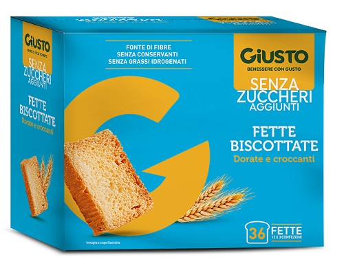 GIUSTO SENZA ZUCCHERO FETTE BISCOTTATE 300 G - Antica Farmacia Ferrari