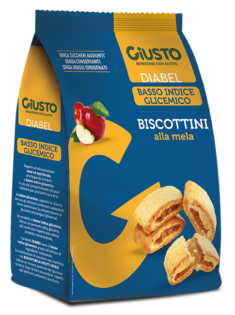 GIUSTO DIABEL BISCOTTINI MELA 250 G - Antica Farmacia Ferrari