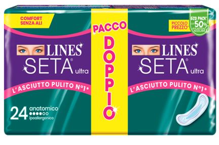 LINES SETA ULTRA ASSORBENTI ANATOMICO VP DWCT 24 PEZZI - Antica Farmacia Ferrari