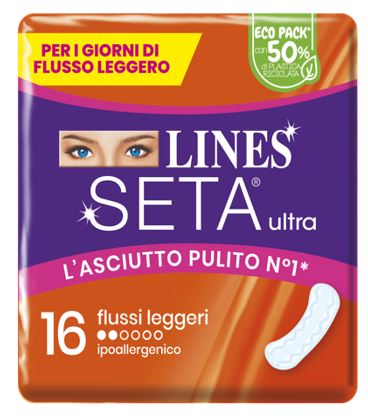 LINES SETA ULTRA ASSORBENTI LEGGERO CP 16 PEZZI - Antica Farmacia Ferrari