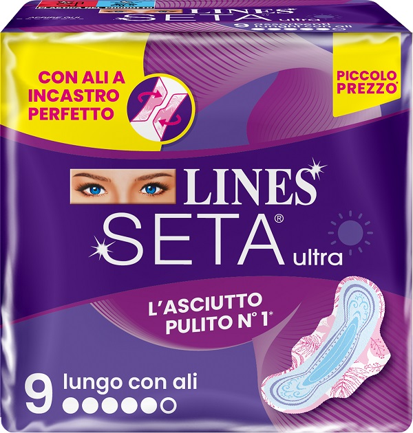 LINES SETA ULTRA ASSORBENTI LUNGO ALI DWCT 9 PEZZI - Antica Farmacia Ferrari