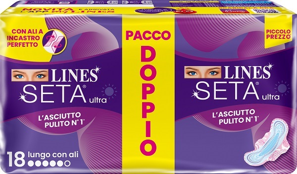 LINES SETA ULTRA ASSORBENTI LUNGO VP DWCT 18 PEZZI - Antica Farmacia Ferrari
