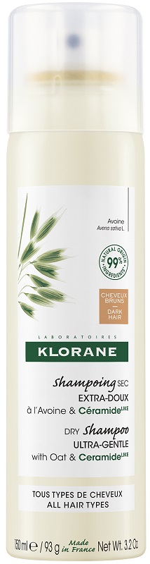 KLORANE SHAMPOO SECCO EXTRA DELICATO AVENA&CERAMIDE CAPELLI SCURI 150 ML - Antica Farmacia Ferrari