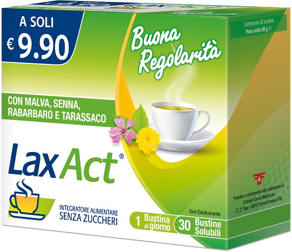 LAX ACT 30 BUSTINE SOLUBILI SENZA ZUCCHERI - Antica Farmacia Ferrari