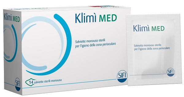 KLIMI' MED DETERGENTE PERIOCULARE 14 SALVIETTINE STERILI MONOUSO - Antica Farmacia Ferrari
