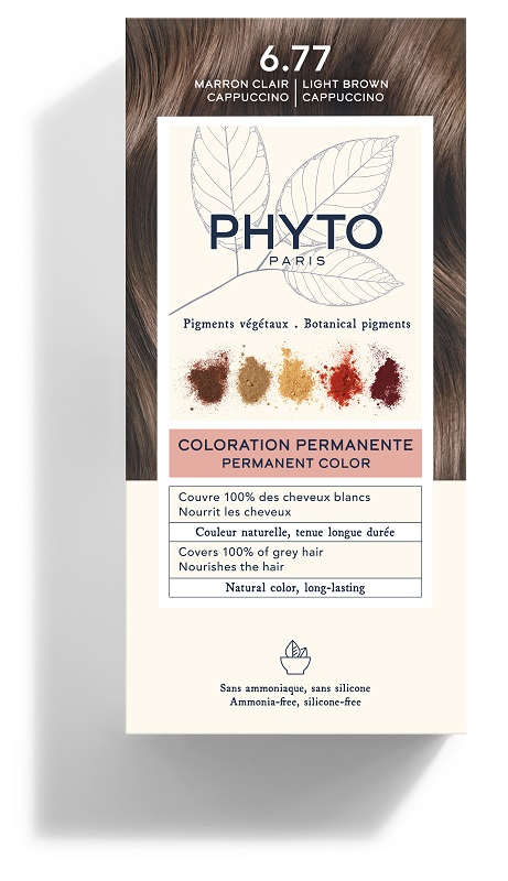 COLOR KIT 6,77 MARRONE CHIARO CAPPUCCINO LATTE RIVELATORE 50 ML + CREMA COLORANTE 50 ML + MASCHERA PROTETTIVA COLORE 12 ML + GUANTI - Antica Farmacia Ferrari