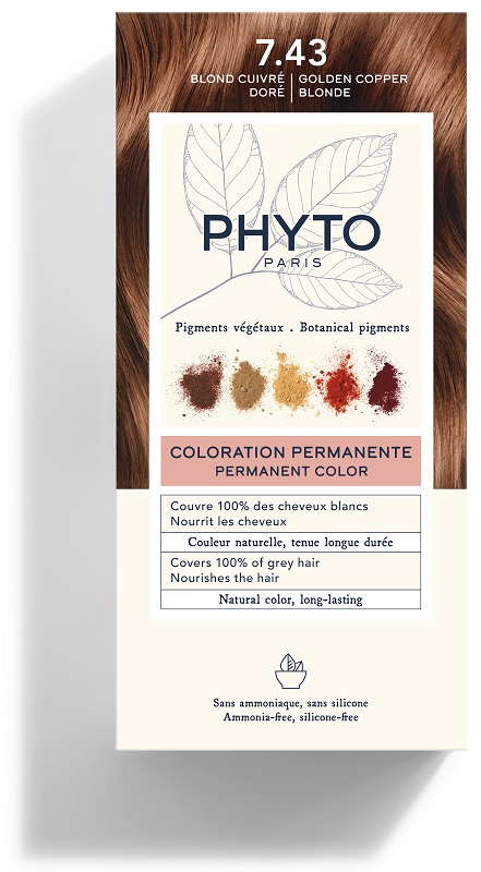 COLOR KIT 7,43 BIONDO RAMATO DORATO LATTE RIVELATORE 50 ML + CREMA COLORANTE 50 ML + MASCHERA PROTETTIVA COLORE 12 ML + GUANTI - Antica Farmacia Ferrari