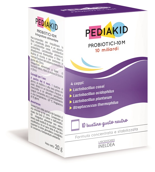 PEDIAKID PROBIOTICI 10M 10 BUSTINE - Antica Farmacia Ferrari