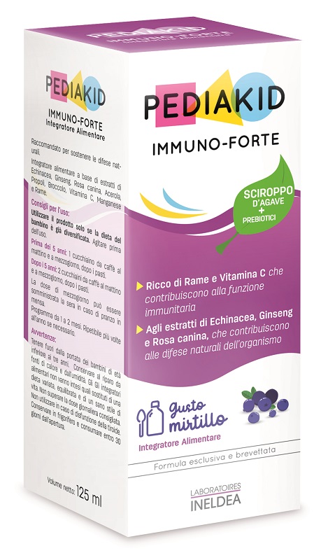 PEDIAKID IMMUNO FORTE SCIROPPO 125 ML - Antica Farmacia Ferrari