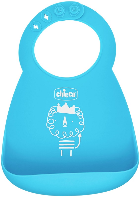 CHICCO BAVAGLIA SILICONE AZZURRO - Antica Farmacia Ferrari