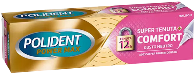 CREMA ADESIVA PROTESI DENTALI POLIDENT POWER MAX SUPER TENUTA+COMFORT 70 G - Antica Farmacia Ferrari