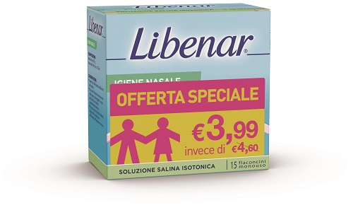 SOLUZIONE ISOTONICA LIBENAR 15 FLACONCINI DA 5 ML TAGLIO PREZZO - Antica Farmacia Ferrari