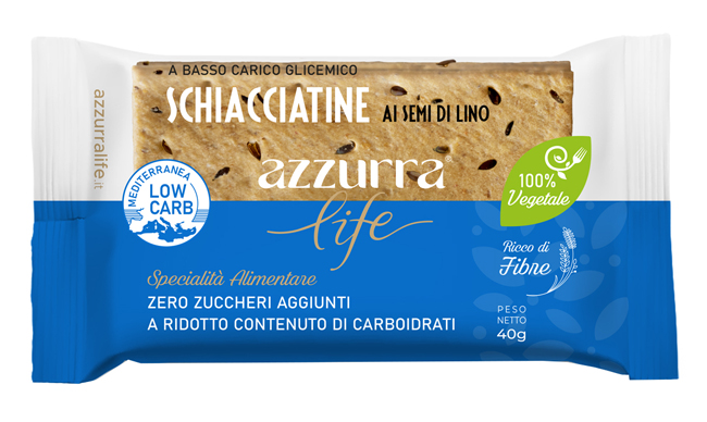 AZZURRA LIFE SCHIACCIATINE SEMI LINO 40 G - Antica Farmacia Ferrari