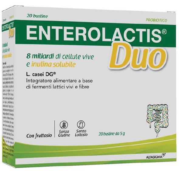 ENTEROLACTIS DUO INULINA 20 BUSTINE 5 G - Antica Farmacia Ferrari