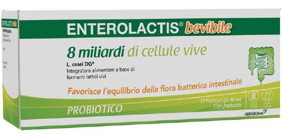 ENTEROLACTIS BEVIBILE 12 FLACONCINI X 10 ML - Antica Farmacia Ferrari