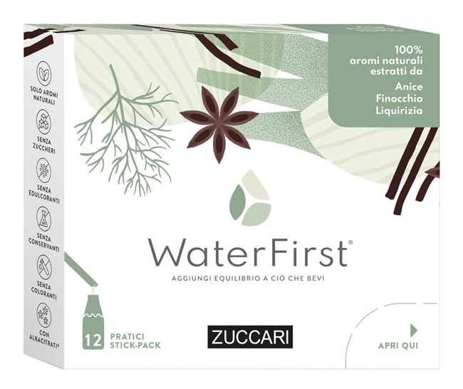 WATER FIRST ANICE-FINOCCHIA-LIQUIRIZIA 12 STICK PACK - Antica Farmacia Ferrari