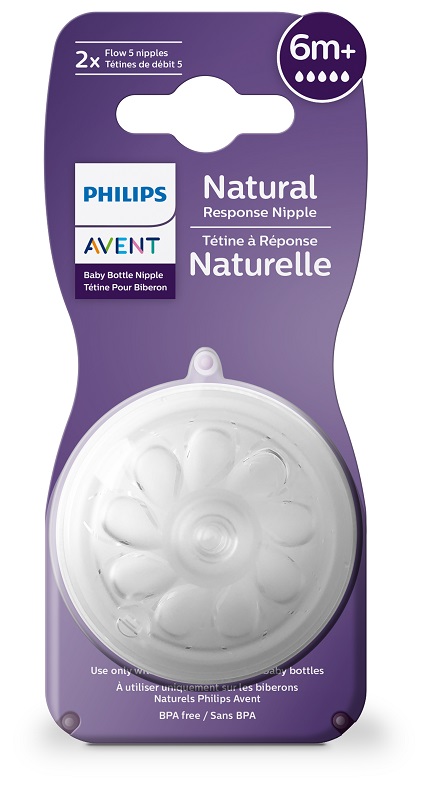 AVENT TETTARELLA NATURAL RESPONSE FLUSSO 5 6 MESI+ 2 PEZZI - Antica Farmacia Ferrari