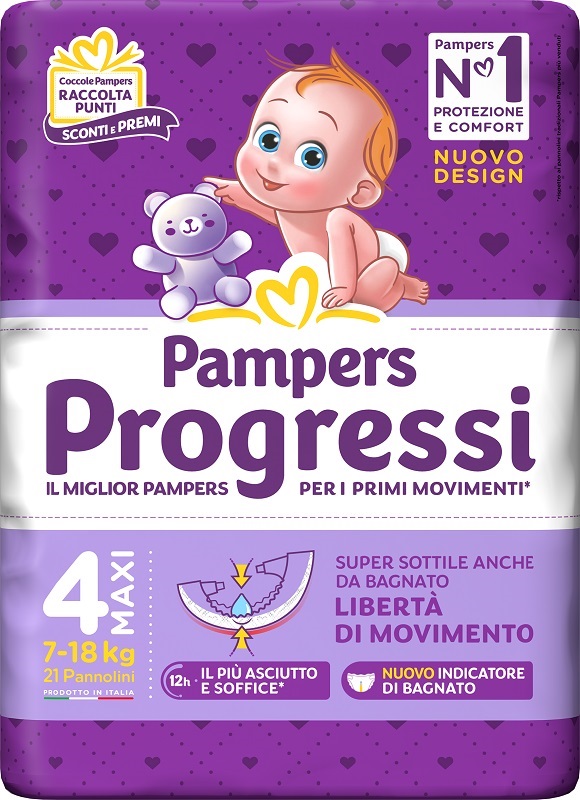 PAMPERS PROGRESSI MAXI 21 PEZZI - Antica Farmacia Ferrari