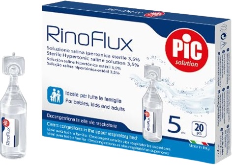 RINOFLUX SOLUZIONE IPERTONICA NASALE PIC 20 FIALE 5 ML - Antica Farmacia Ferrari