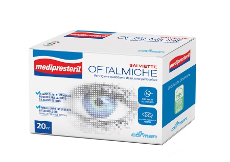 MEDIPRESTERIL SALVIETTE OFTALMICHE 20 PEZZI PROMO - Antica Farmacia Ferrari