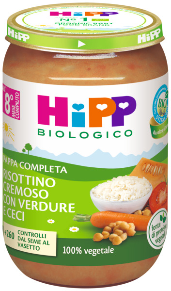 HIPP RISOTTINO CREMOSO VERDURE CECI 220 G - Antica Farmacia Ferrari