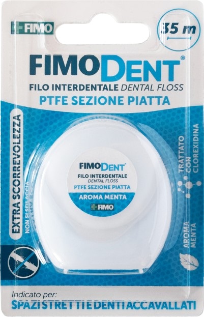FIMODENT FILO INTERDENTALE PTFE PIATTO 35M - Antica Farmacia Ferrari